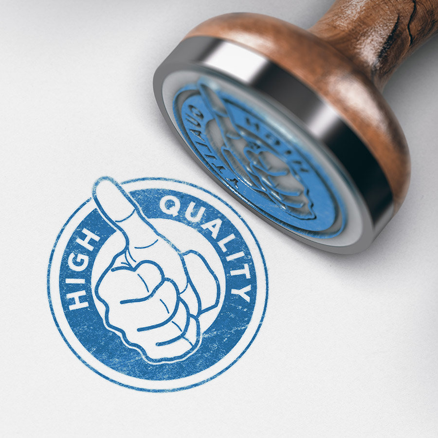 High Quality and Positive Feedback. Thumb up Stamp